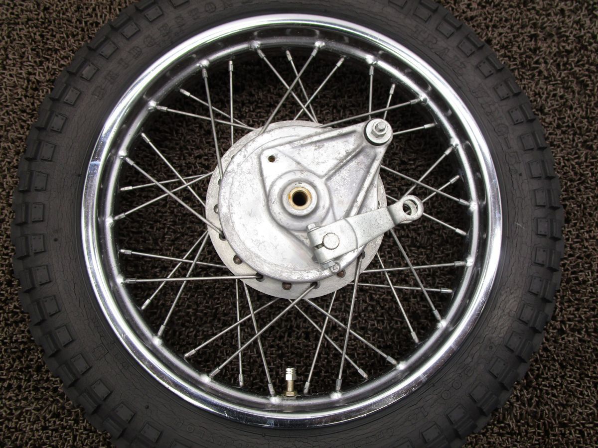 XE75 リアホイール スプロケット ブレーキドラム □A6306 CE75 ホンダ CE75E キャブ車 動画有 6V