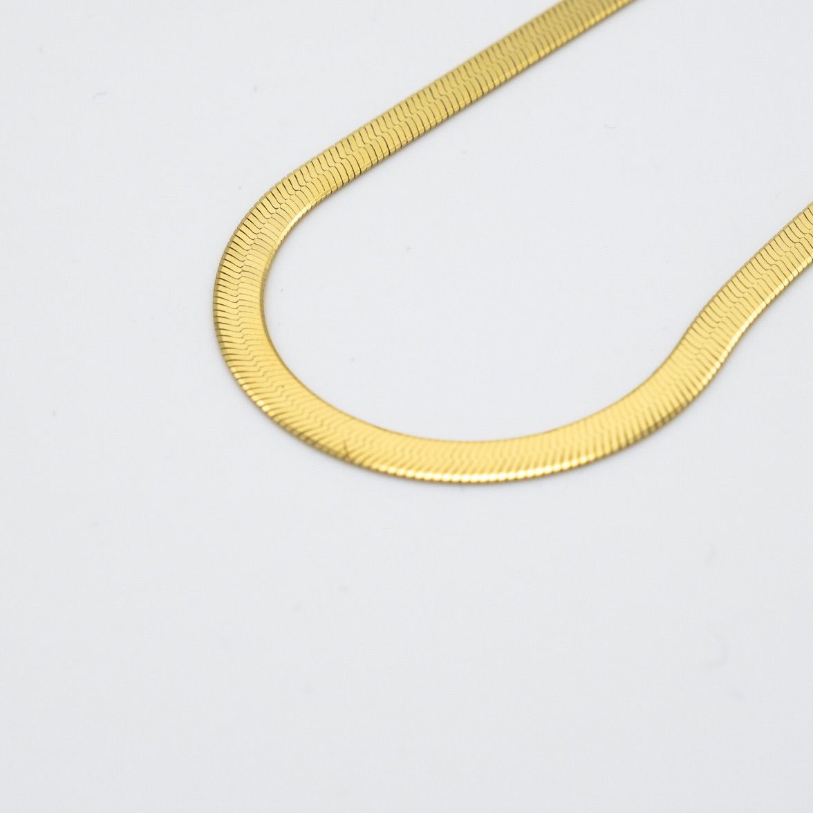 14k・シルバー925・45cm幅3.2mmシンヘリンボーン・チエーン