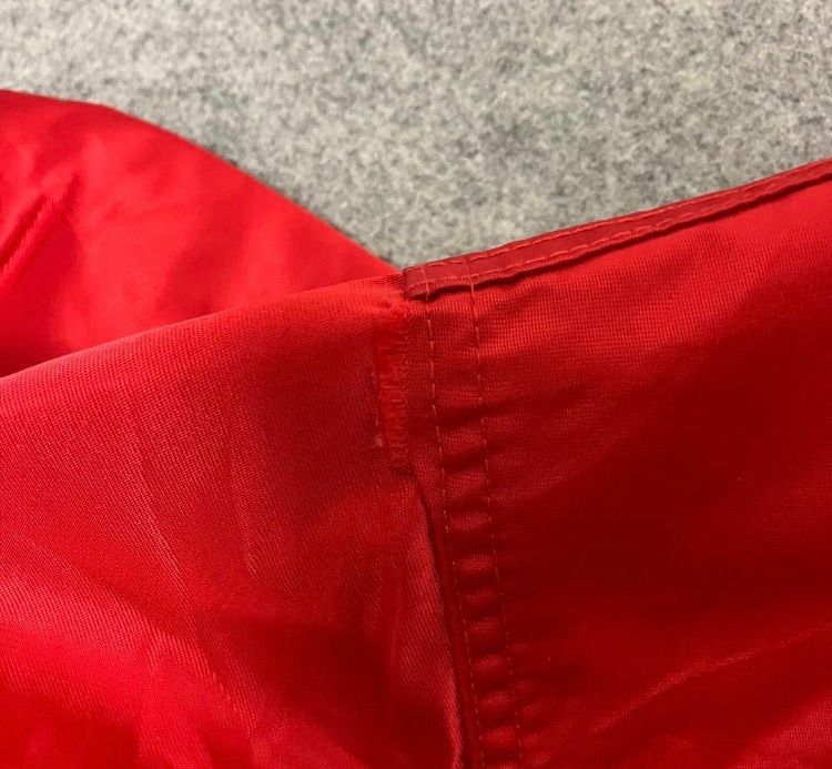 80s シンシナティレッズ スタジャン L ナイロン/RED P895 Felco 80s