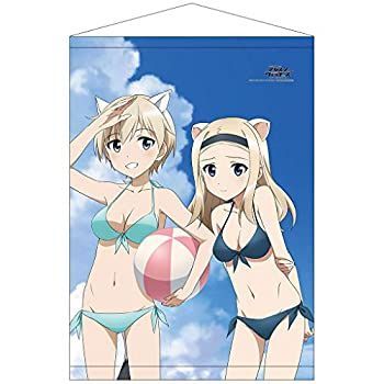 【中古】ブレイブウィッチーズ ニパ u0026 サーシャ 水着 描き下ろしB2タペストリー 横幅約51cm×高さ約72cm