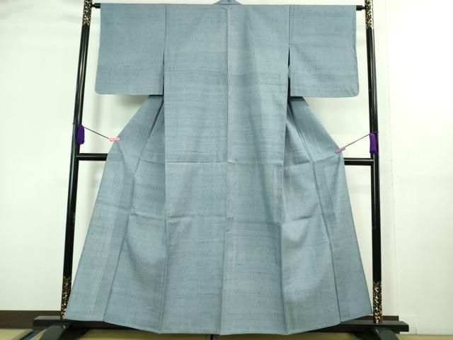 平和屋着物■極上　染織の名門　しょうざん  生紬　単衣　色無地　青藤色　逸品　未使用　DZAA8421kh5 平和屋着物□極上 染織の名門 しょうざん 生紬 単衣 色無地 青藤色