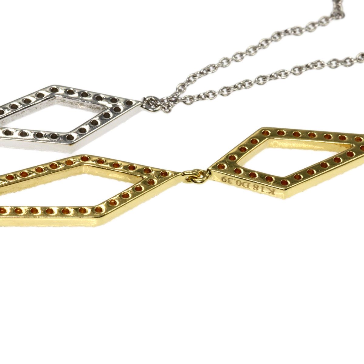 SELECT JEWELRY セレクトジュエリー ダイヤモンド ネックレス K18YG K18WG レディース