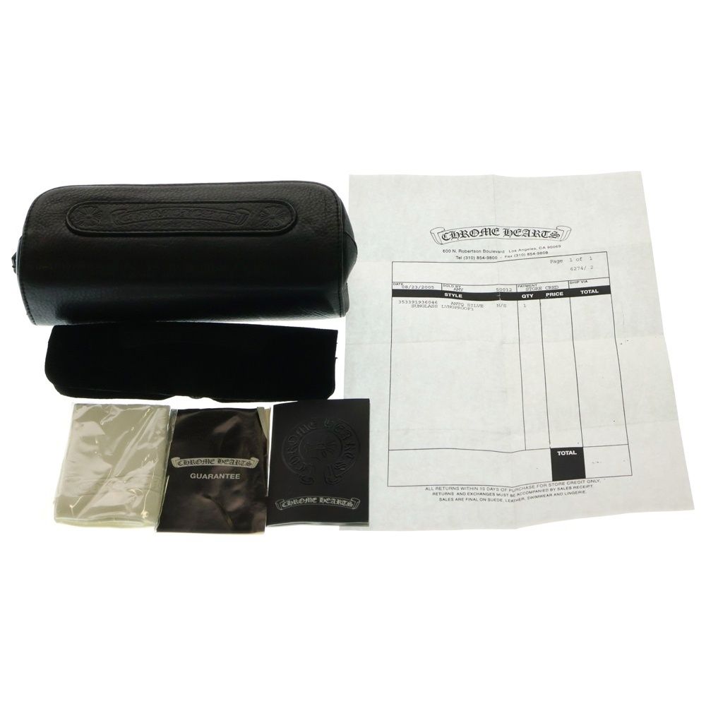 CHROME HEARTS クロムハーツ LIVING PROOF III エボニーウッド クリアレンズサングラス アイウェア 眼鏡 ブラウン シルバー KIN-KAAI_COM