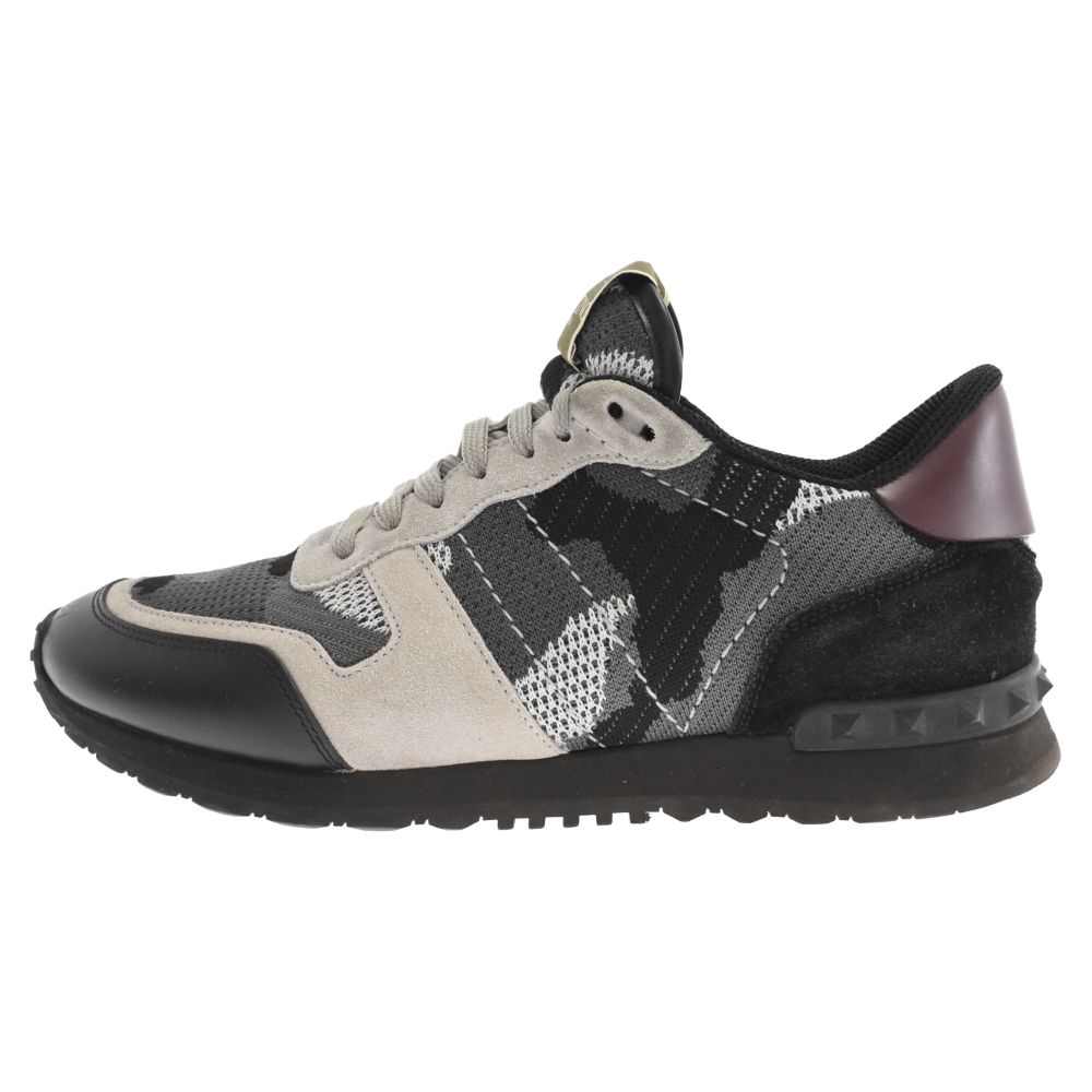 VALENTINO GARAVANI ヴァレンチノガラヴァーニ ROCK RUNNER TRAINER SNEAKER TY0S0723QRK ロックランナー カモ ローカットスニーカー グレー/ブラック