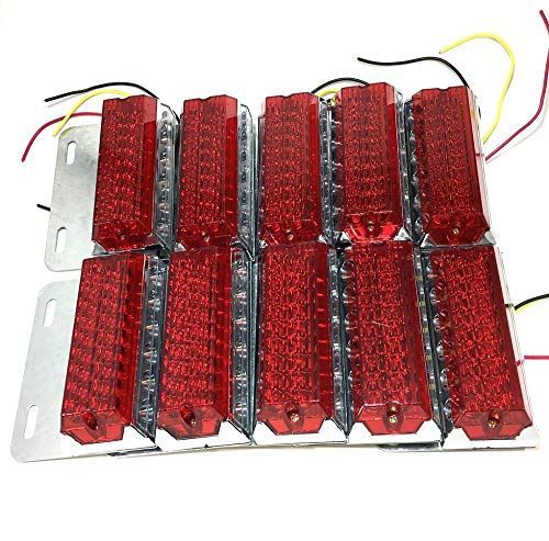 人気商品]レッド 24V トラック 用 角型 24 LED サイド マーカー ランプ アンダー ダウン ライト 付き 10個 セット ホワイト ブルー  アンバー グリーン レッド レインボー カスタム パーツ トレーラー デコトラ 等 リモコン ワーク ステ - メルカリ