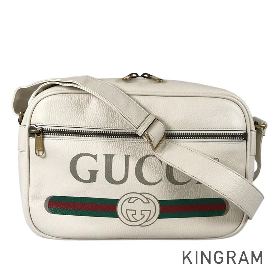グッチ GUCCI シェリー ロゴプリント 523589 レザー メッセンジャーバッグ fta