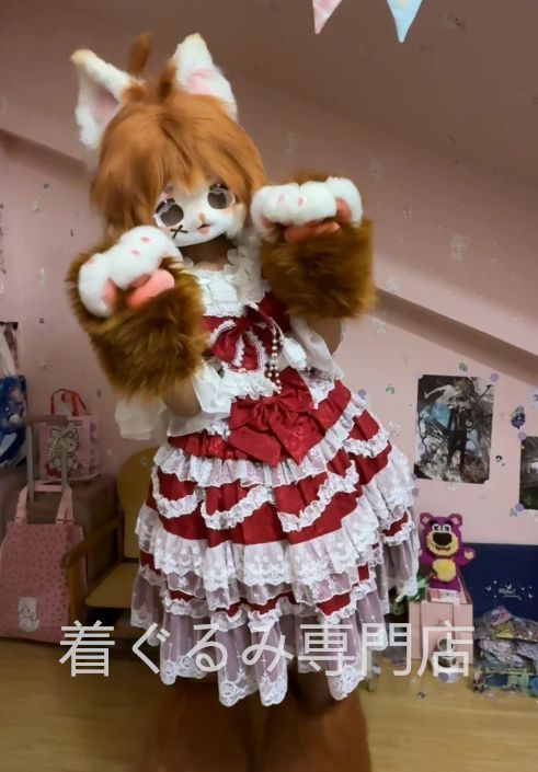 着ぐるみヘッド 全頭ヘッド ケモノ ファースーツ ぬいぐるみ コスプレ コスチューム kigurumi 一点物