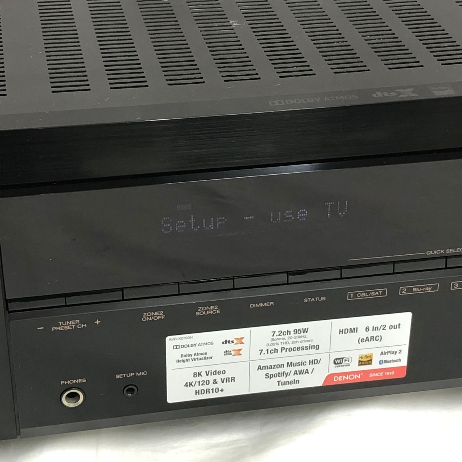 Denon AVR-X2700H AVサラウンドレシーバー ブラック ジャンク Denon AVR-X2700H AVサラウンドレシーバー ブラック ジャンク Denon