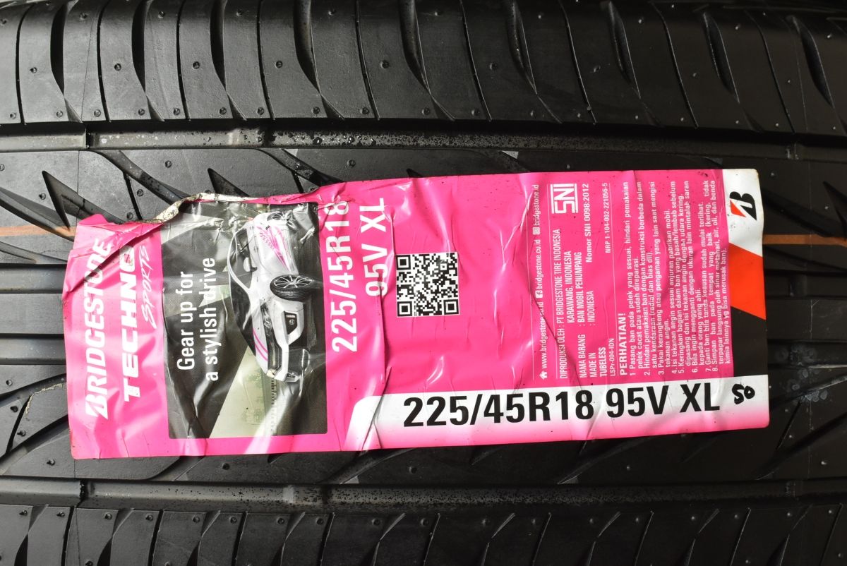 2024年 バリ溝】ブリヂストン テクノスポーツ 225/45R18 2本販売
