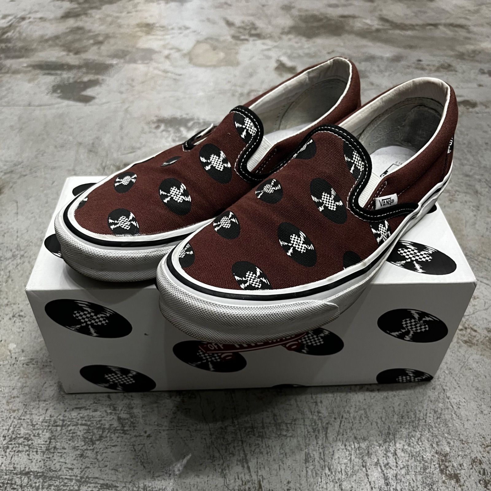 WACKO MARIA VANS OG SLIP-ON LX BROWN RECORDS レコード スリッポン 