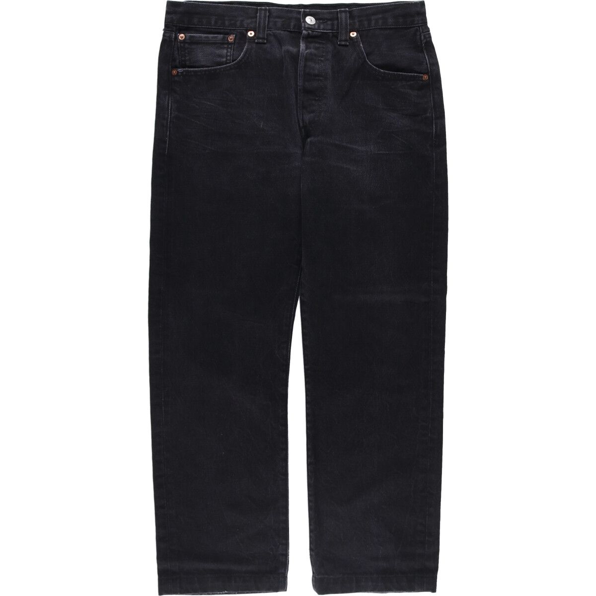 古着 リーバイス Levi s リーバイス501 STRAIGHT LEG BUTTON-FLY ユーロモデル ブラックデニム ストレートデニムパンツ|eaa540944