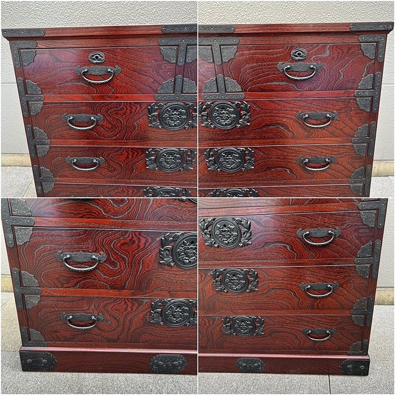 高級 筑後民芸 5段 欅 整理箪笥 チェスト 引き出し タンス 民藝 伝統 高級 筑後民芸 5段 欅 整理箪笥 チェスト 引き出し タンス 民藝 伝統