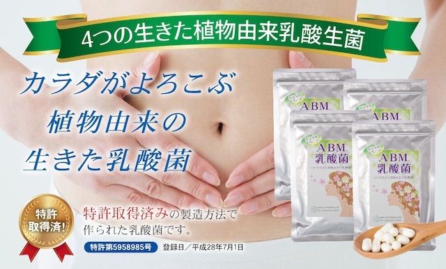 カラダがよろこぶＡＢＭ®乳酸菌サプリメント ハードカプセル 45粒×4袋