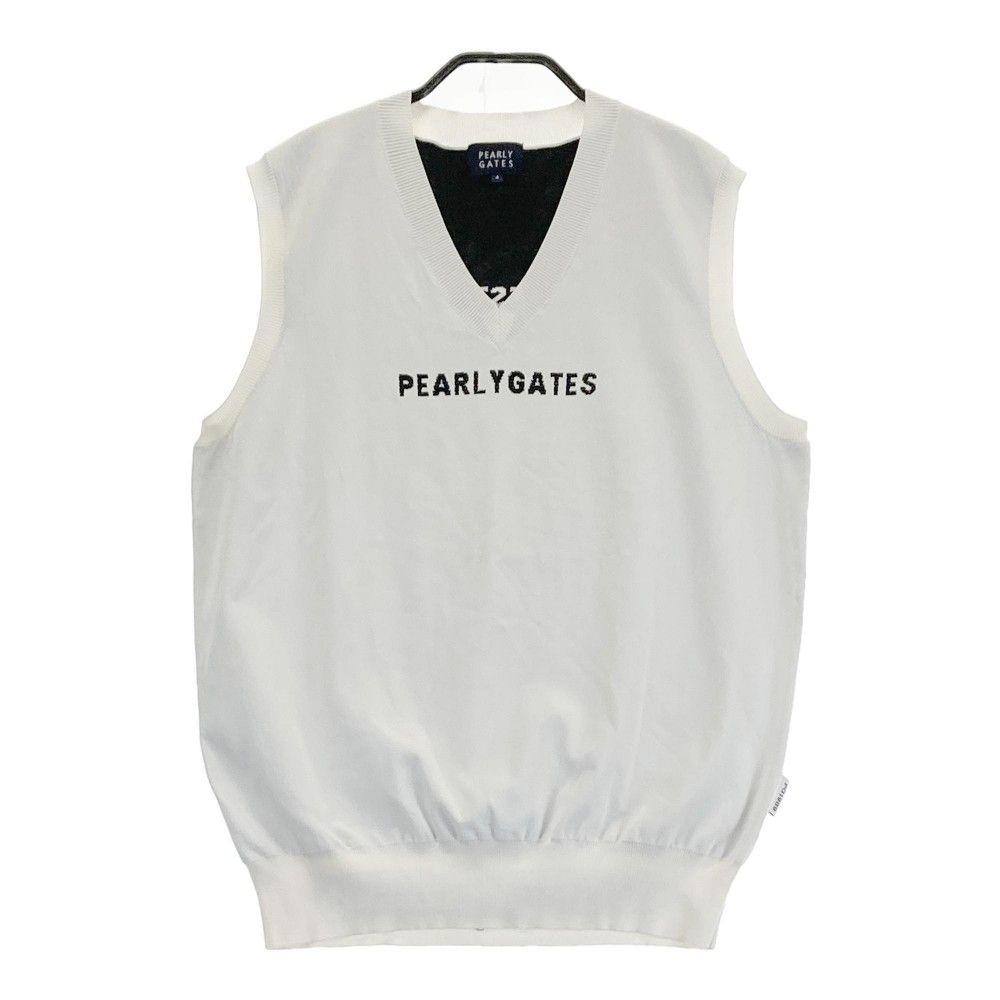 【新品】PEARLY GATES パーリーゲイツ　ニットベスト　サイズ4 白 サイズ：4 PEARLY GATES パーリーゲイツ ニットベスト ホワイト系