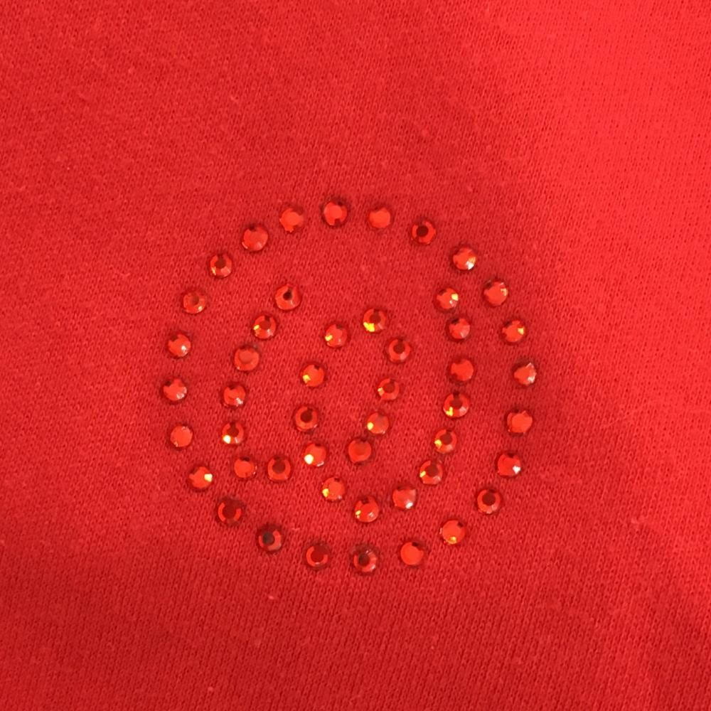 ☆SALE価格☆MUスポーツ 長袖ハイネックシャツ レッド ラインストーン