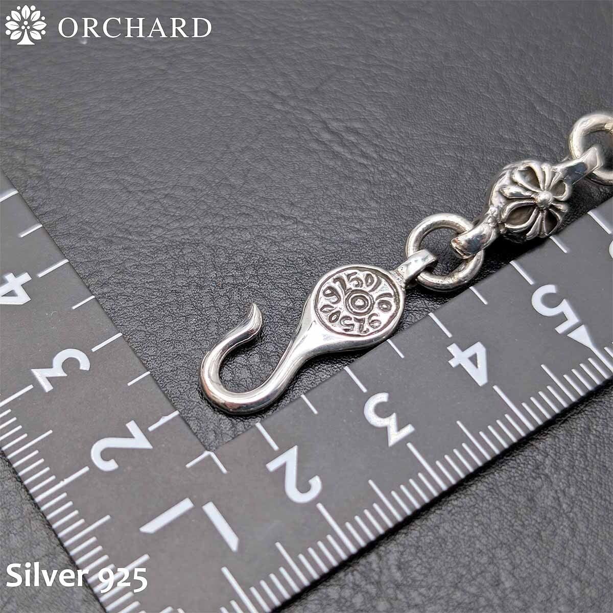 シルバー925 ネックレス Silver 925 メンズ レディース アンカーフック式 アジャスタ クロスボール 十字