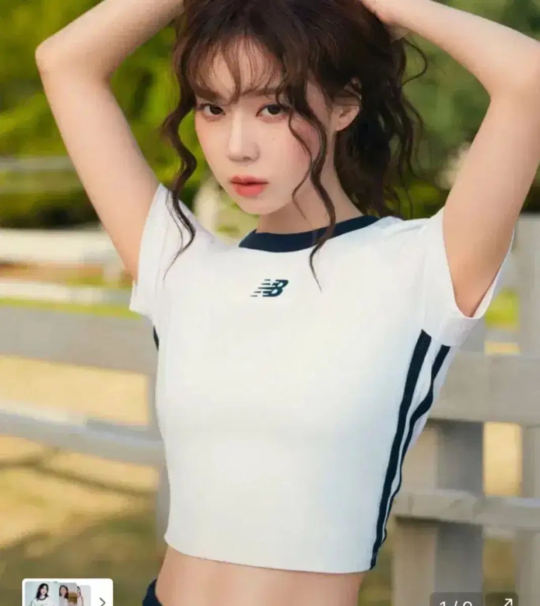 New Balance ニューバランス トラック クロップド T シャツ ホワイト-ブラック| S |単品 |ほとんど