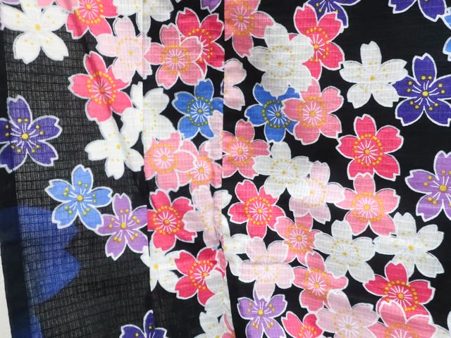 未使用　綿紅梅浴衣　桜柄　さんび　身丈（肩から）167㎝ 未使用 綿紅梅浴衣 桜柄 さんび 身丈（肩から）167㎝ 楽天市場】
