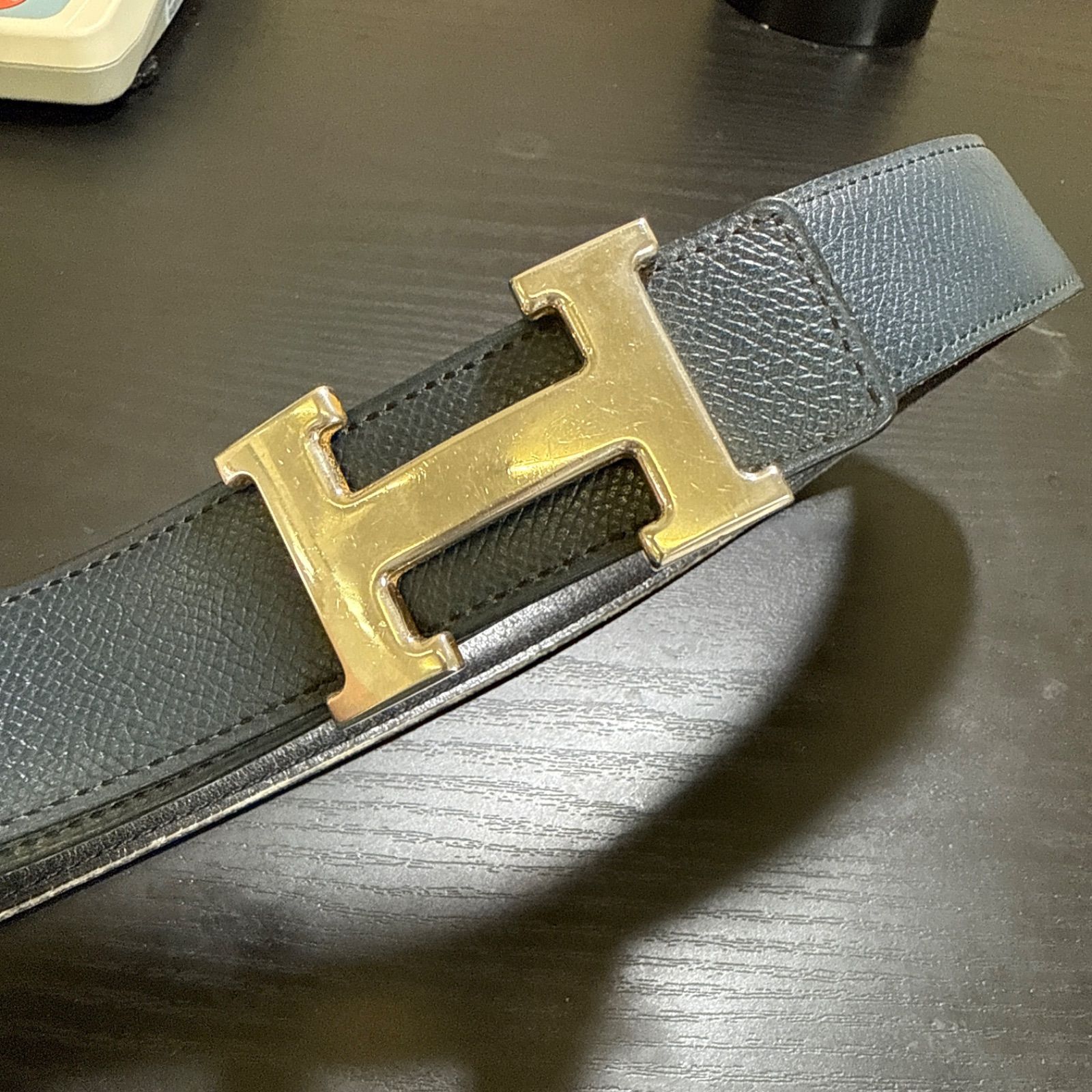 HERMES エルメス コンスタンスリバーシブルベルト70 シルバーカラーバックル ブラック|ネイビー