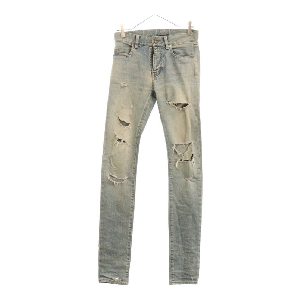 SAINT LAURENT ダメージ加工デニムパンツ サンローラン ダメージ加工デニムパンツ saint laurent