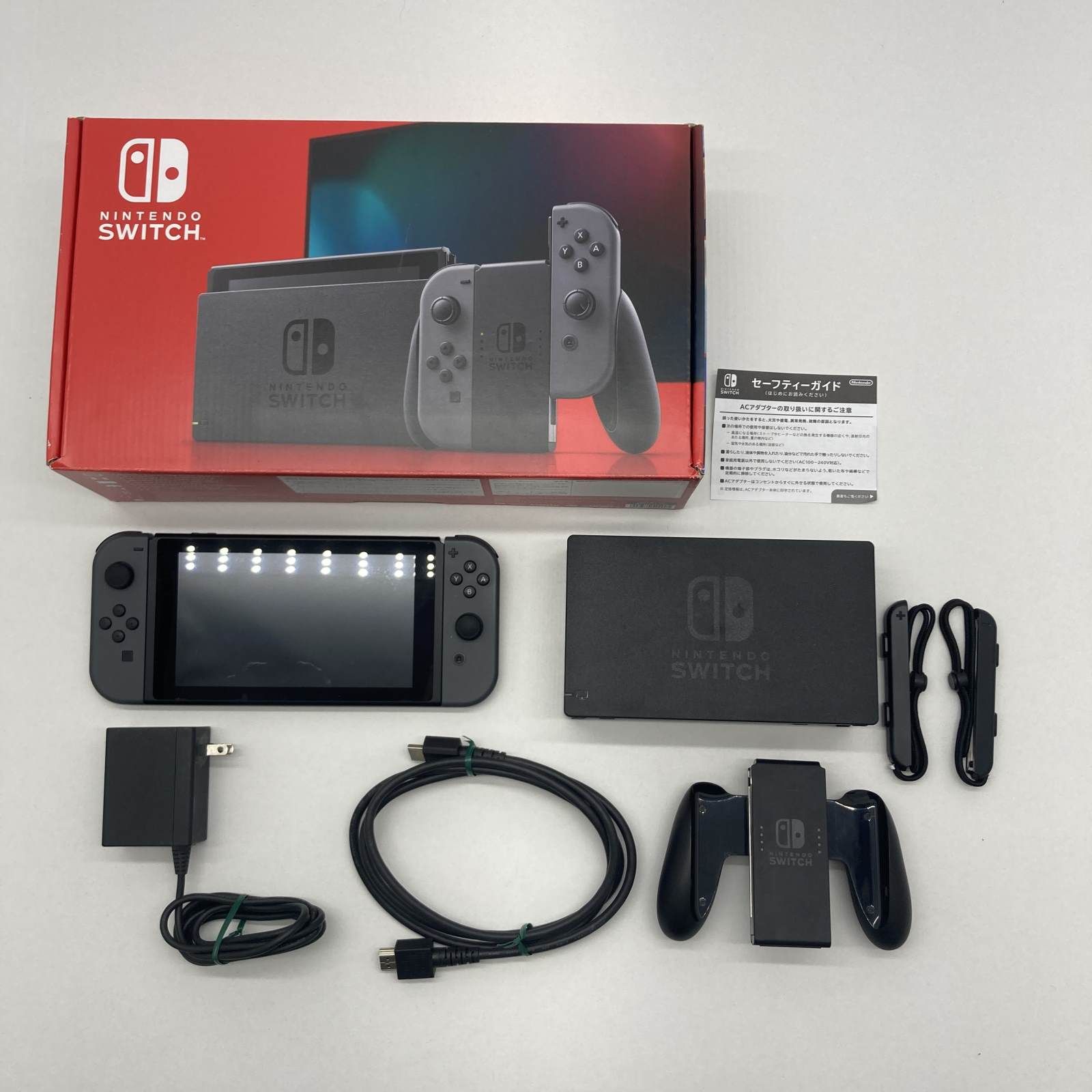 04w1042〓【ゲーム】Nintendo Switch本体 HAC-001(-01) 【任天堂/グレー/ニンテンドースイッチ/テレビゲーム機/動作確認済み】  中古品 メルカリ