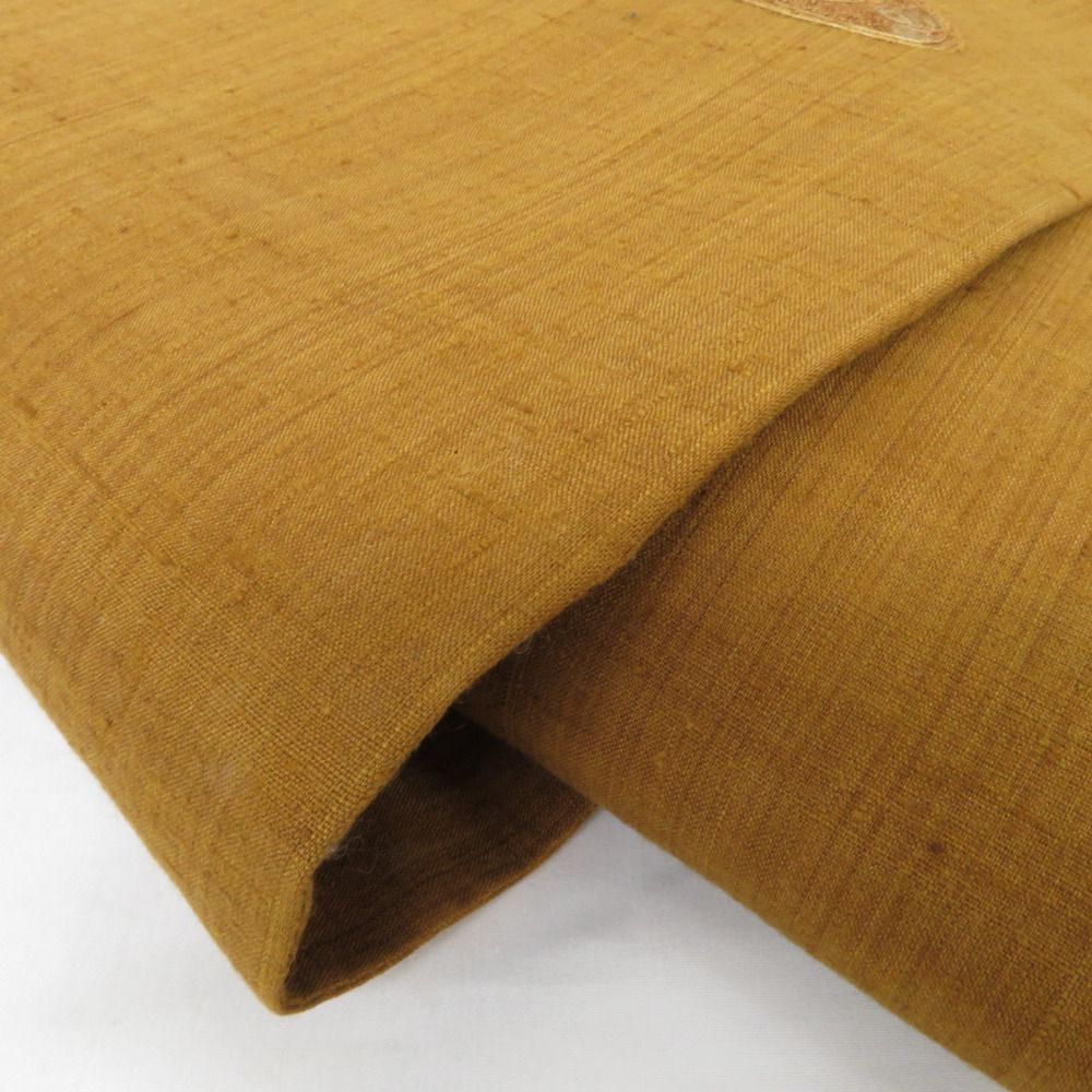 袋帯 紬地 蘇州刺繍 スワトウ刺繍 花唐草文様 正絹 茶色 お太鼓柄