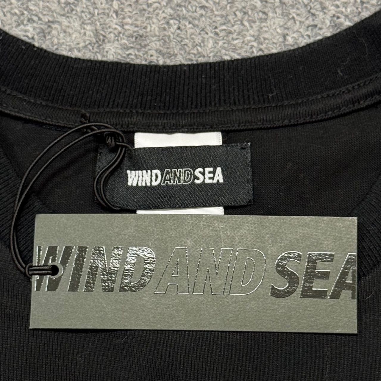 『新品』WINDANDSEA & goodnight5tore TシャツL 黒 WINDANDSEA × goodnight5tore 5EA T Shirt コラボ プリント T