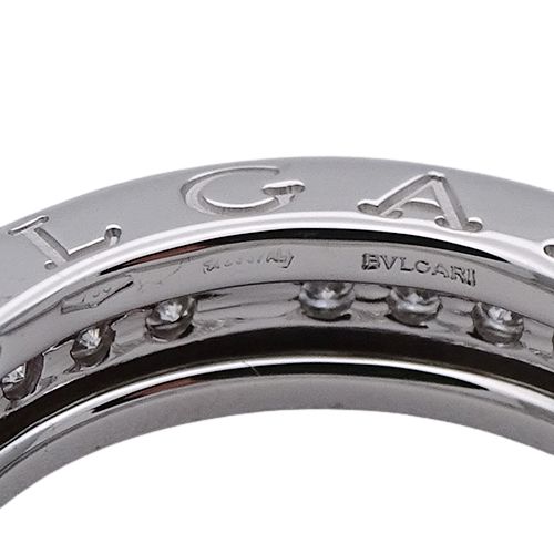 ブルガリ BVLGARI リング レディース メンズ ブランド 指輪 750WG ダイヤモンド B-zero1 ビーゼロワン 1バンド ホワイトゴールド #49 約9号 ジュエリー 磨き済み