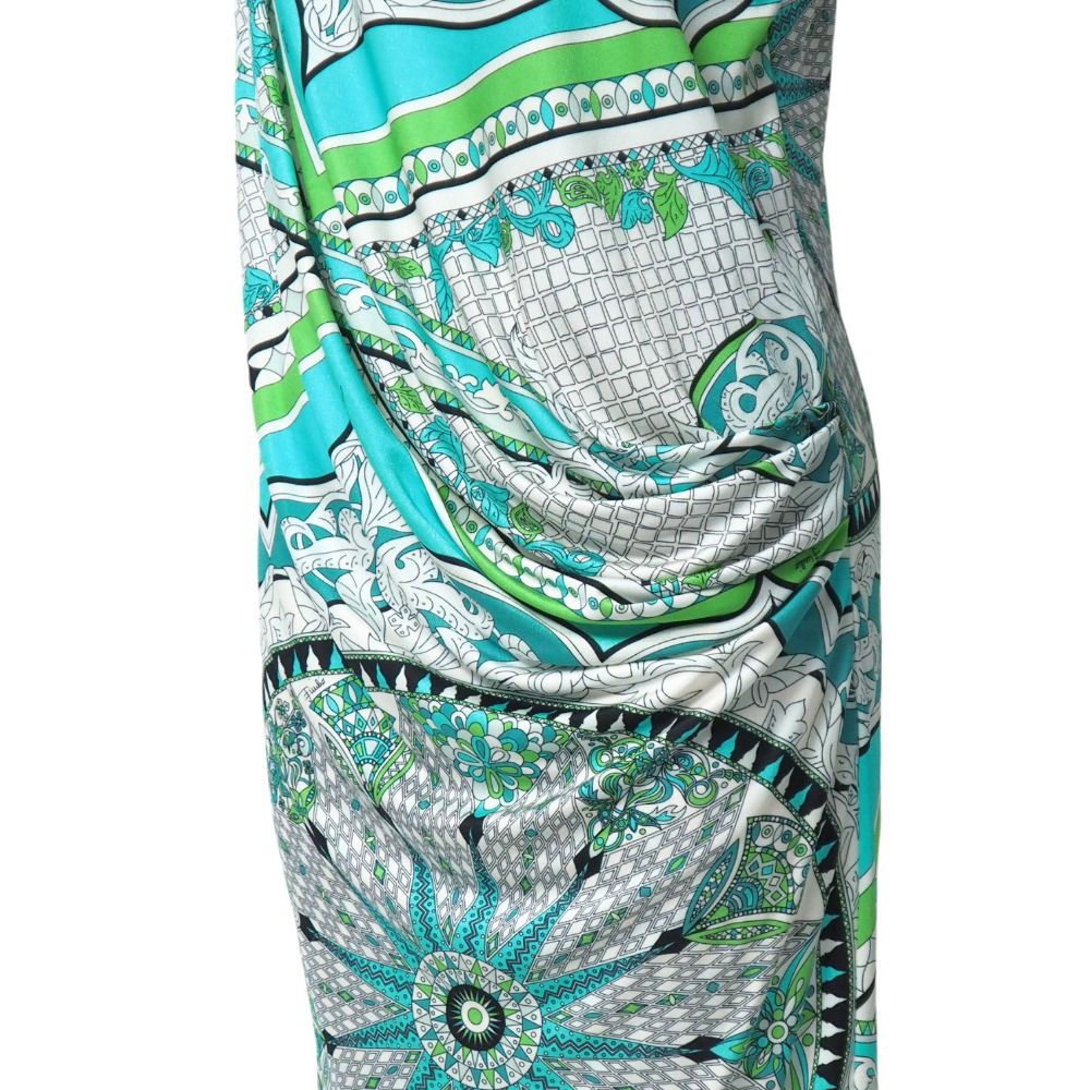 イタリア製 Emilio Pucci シルク ドレープワンピース $ □美品□Emilio Pucci エミリオ・プッチ ワンピース サイズ42