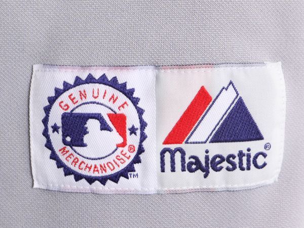 【お得なクーポン配布中!】 MLB オフィシャル Majestic メッツ ベースボール シャツ メンズ L 程/ ユニフォーム ゲームシャツ メジャーリーグ 野球 半袖シャツ 重ね着