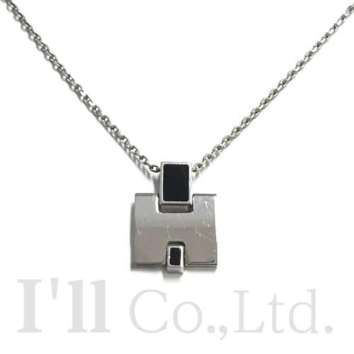 エルメス アイリーン ネックレス ホワイト シルバー メタル