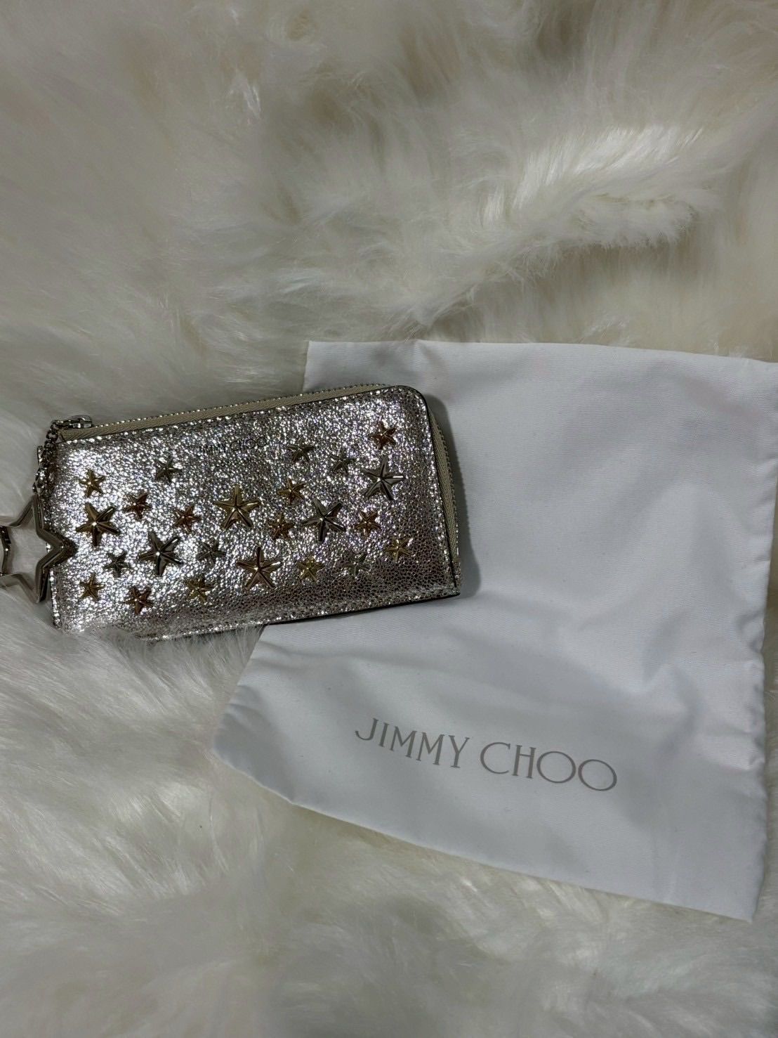 JIMMY CHOO ジミーチュウ スタースタッズ ゴールド カードケース
