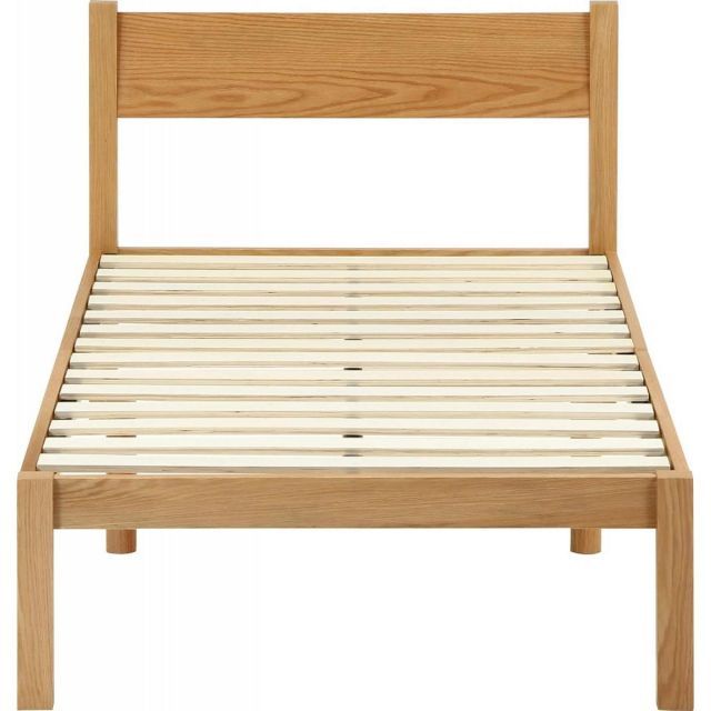 不二貿易 天然オーク材 突板ベッド ナチュラル シングル 99466 すのこ スノコ ベッド フレーム NEXPOTALLINN_EU