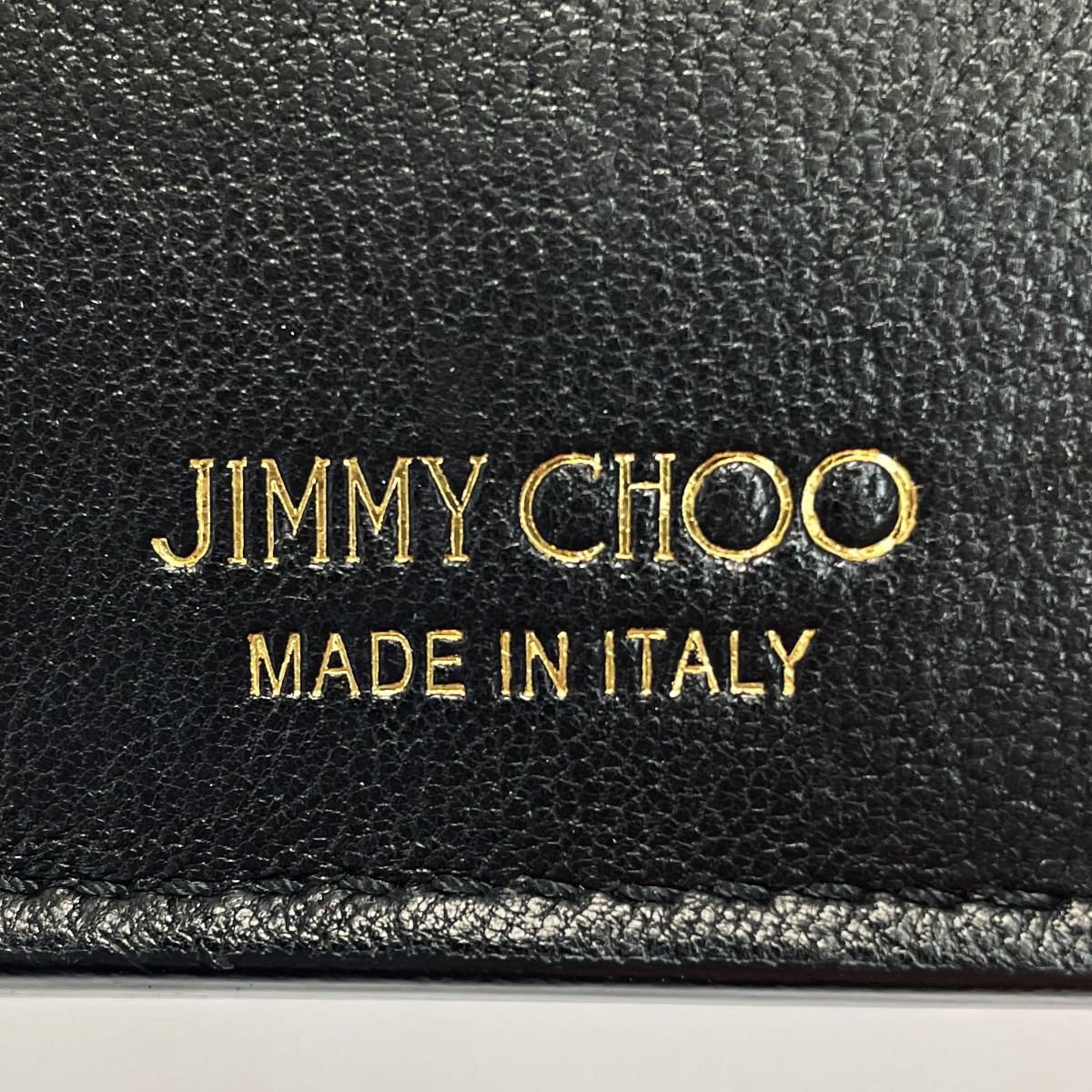 ☆☆JIMMY CHOO ジミーチュウ スタースタッズ フリーダ 000715 ブラック メタリックmix 2つ折り財布 箱・布袋・ギャランティー有