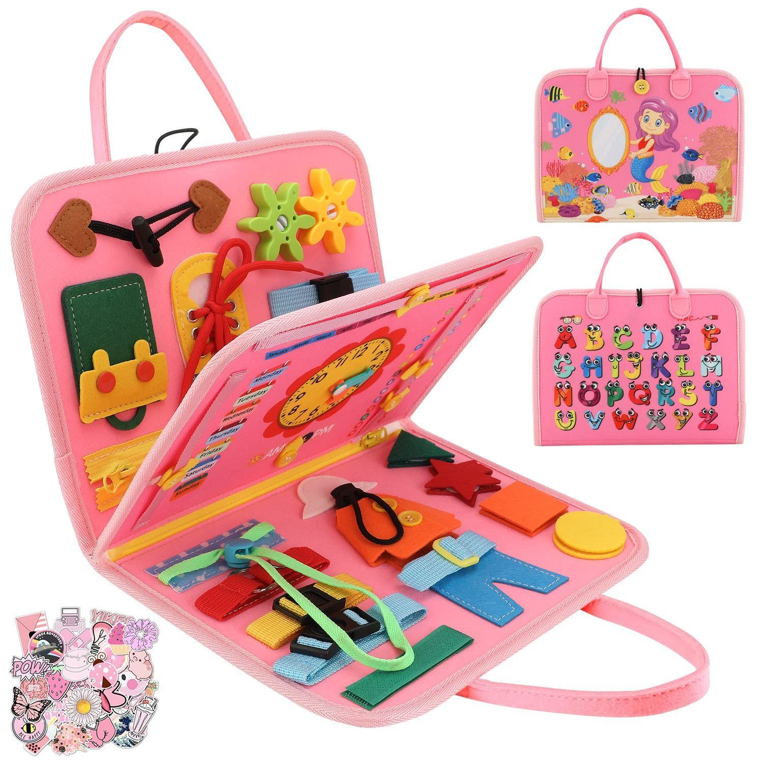 モンテッソーリ おもちゃ お着替え練習 靴紐結び練習 布のおもちゃ