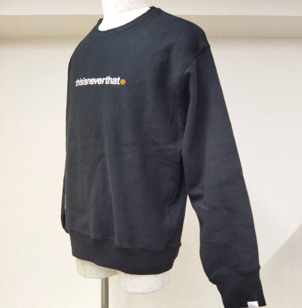 thisisneverthat ロゴスウェット Lサイズ ブラック fg0903-10
