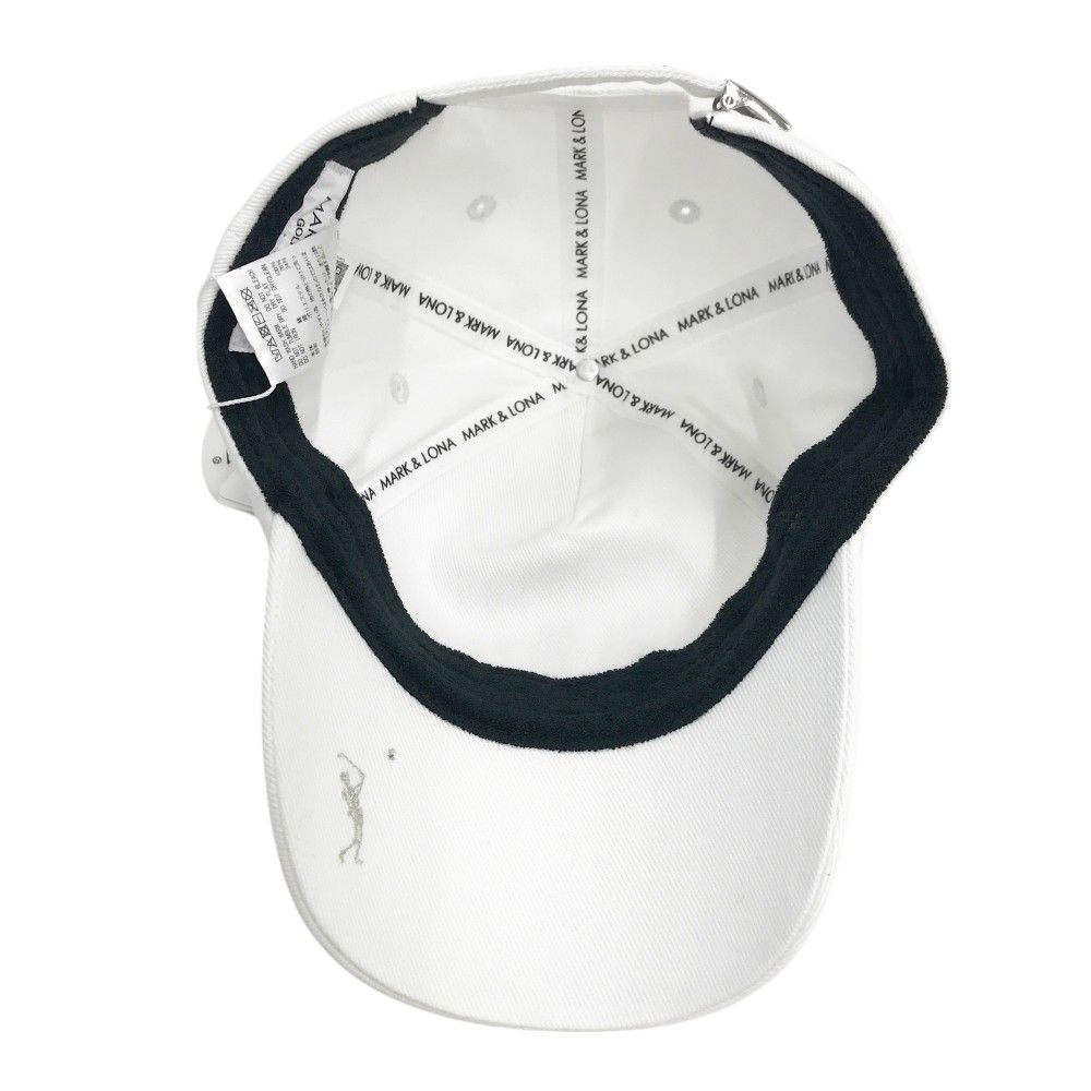 MARK & LONA ホワイトキャップ ストーン装飾 MARK&LONA マークアンドロナ 2025年モデル キャップ ライン