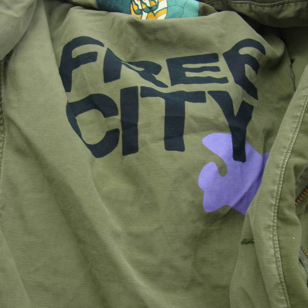 フリーシティ FREE CITY M-65 バックプリント ミリタリージャケット 