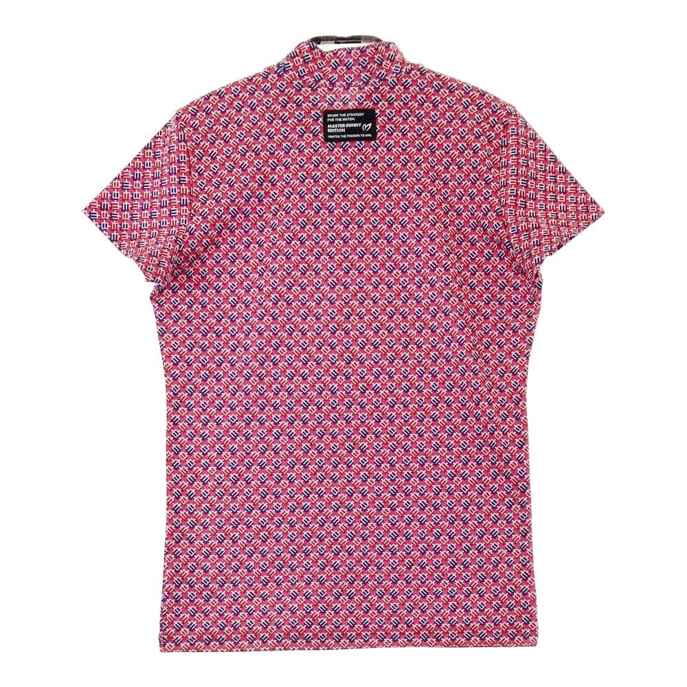 サイズ 0 MASTER BUNNY EDITION マスターバニーエディション モデル ハイネック 半袖Tシャツ 総柄 レッド系 240101342167 ゴルフウェア レディース ストスト