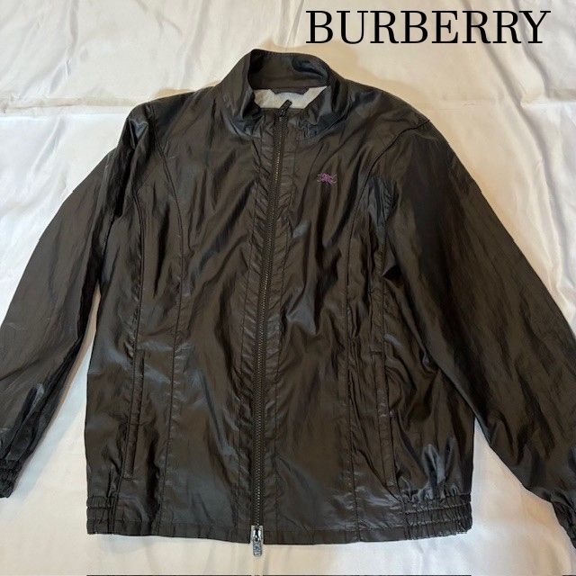 バーバリーゴルフ BURBERRYGOLF ジャケット ブルゾン サイズL ベージュ×黒×マルチ レディース チェック柄/プルオーバー/春・秋物 バーバリーゴルフ BurberryGOLF アウター バーバリーゴルフ