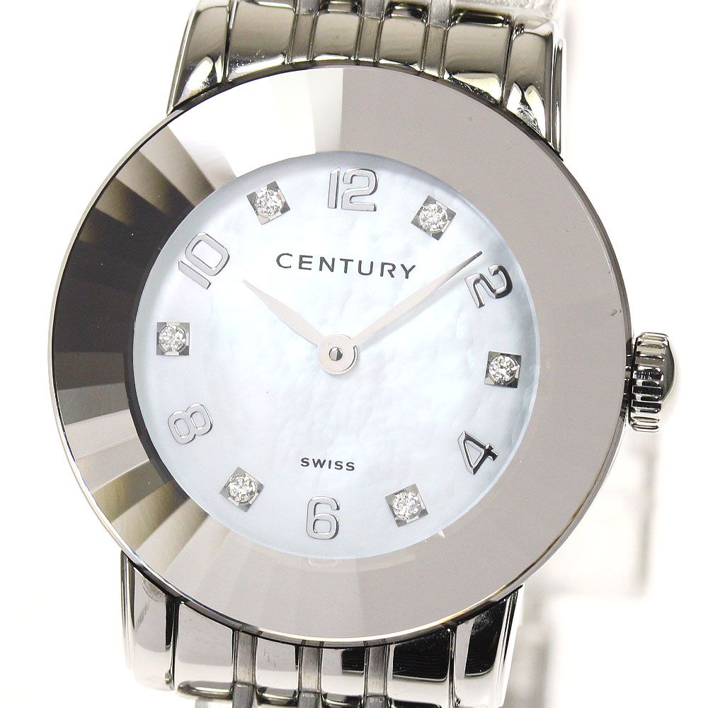 極美品 CENTURY センチュリー 時計 ウォッチ シルバー ダイヤ 高級