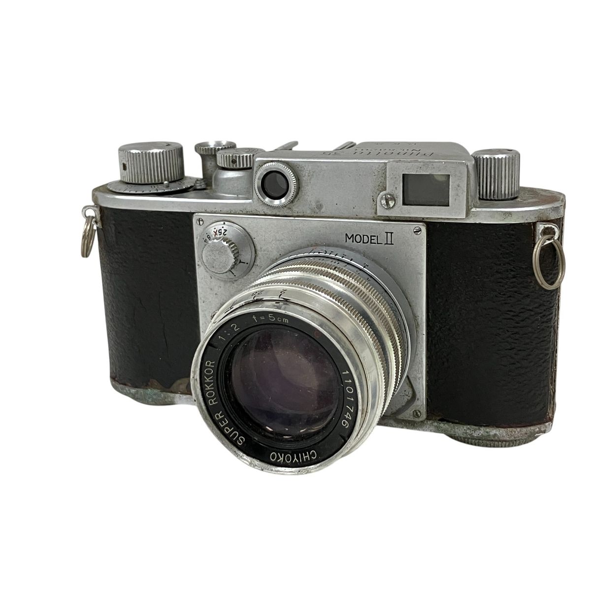 Minolta-35 MODEL II フィルム カメラ SUPER ROKKOR 5cm F2 C レンズ セット ミノルタ ジャンク O10055799