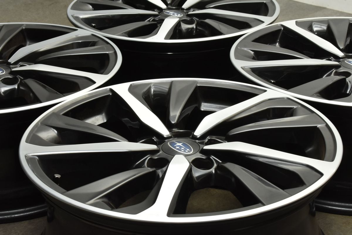 スタッドレス用などに スバル VN5 レヴォーグ GT-H 純正 18in 7.5J 55 PCD114.3 4本 SK SL フォレスター GU インプレッサハッチバック