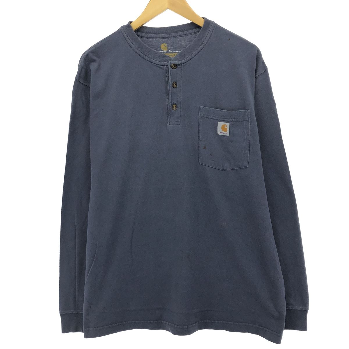 古着 カーハート Carhartt ORIGINAL FIT ヘンリーネック ロングTシャツ ロンT メンズL相当/eaa429313