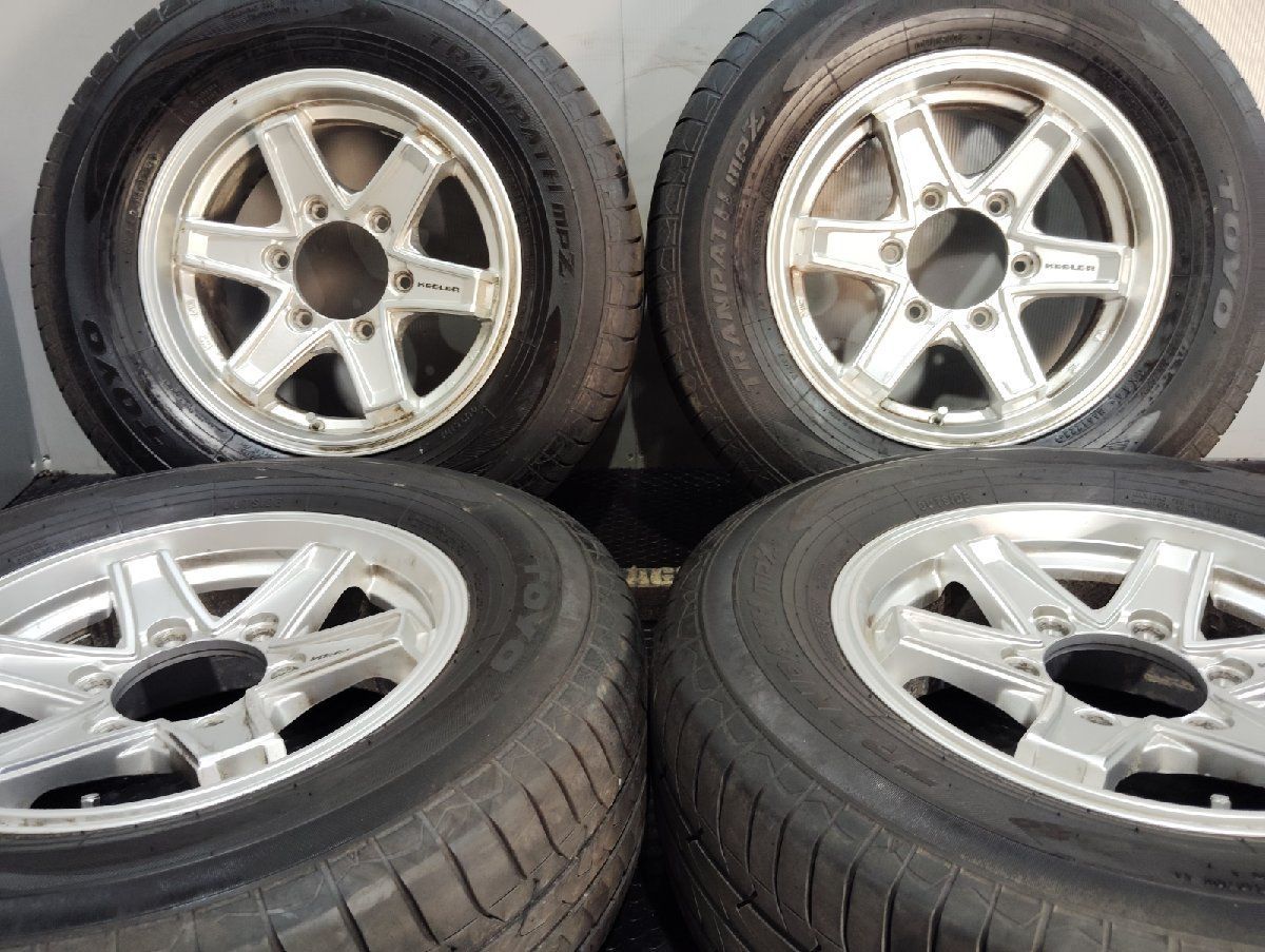 TOYO mpZ 215|70R15 夏タイヤ Weds KEELER キーラー 15インチ 6J6HPCD139.7 33 23年製 バリ溝 グランビア ハイエース等 MTM652