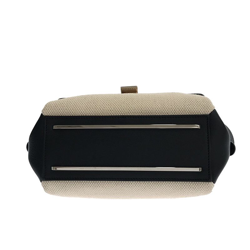 【美品】  BALENCIAGA / バレンシアガ | 391571 ルディス レザー キャンバス 切替 ショルダーバッグ | アイボリー / ブラック | レディース 美品】 BALENCIAGA / バレンシアガ | 391571 ルディス レザー