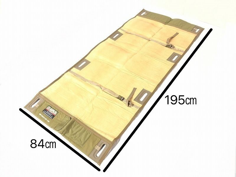 米軍救護用タンカ1971年コットン製未使用品 米軍 OG 救護タンカ ベトナム戦争 1971年 折り畳み担架 木製軸