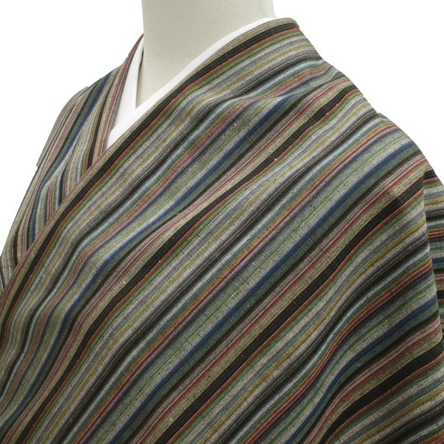 新古品】すごい値！ 紬 反物 着物 正絹 京都 西陣 趣味の着物 縞