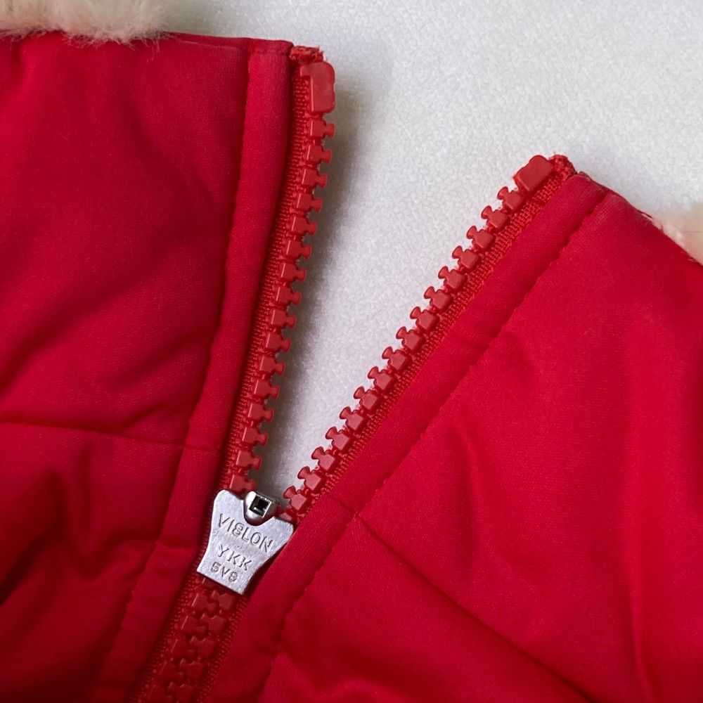 サイズ：38 ARCHIVIO アルチビオ ダウン ワンピース ファー レッド系