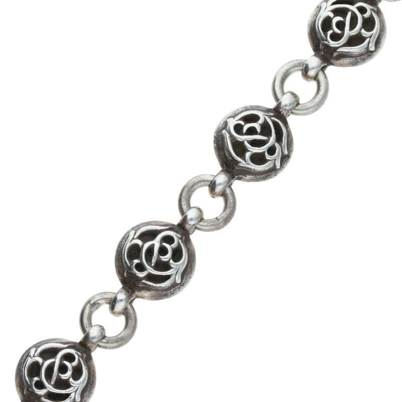 CHROME HEARTS 12LINK クロスボール シルバーブレスレット CHROME